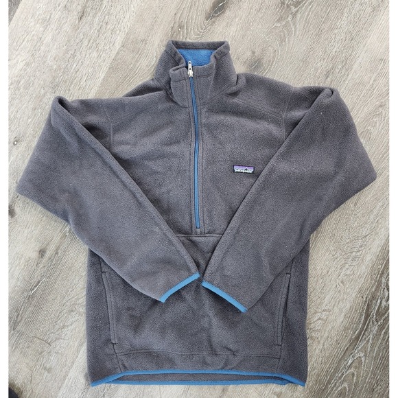 Patagonia Other - Patagonia Synchilla Fleece Pullover Mens‎ Small Grey Blue Quarter Zip Jacket